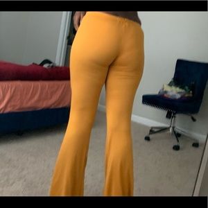 Yellow-Orange Flare Pants